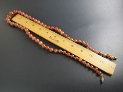 VINTAGE 26″ NECKLACE CRADUATED STONE BEADS SINGLE STRAND (D9)