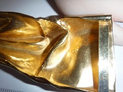 Authenticated Designer Marcella Saltz Signed Modern Minimalist Belt Buckle Rare
