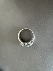 Vtg Sterling Silver Cluster Marcasite Abalone Ring Sz 7.5
