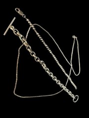 Vintage 3 Lot Silver 925 2 7” Bracelets One 24”Necklace Italy 1.5 Oz 42 G