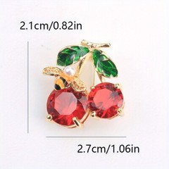 Personality, fashion high-end creativity cherry brooch Women Men Jewelry Gift
