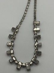 Vintage Weiss Necklace Clear Rhinestone Baguette Choker Silver Tone