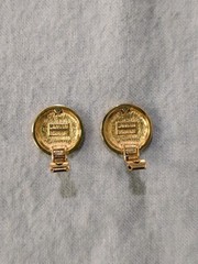 Vtg. Lanvin Germany Rhinestone Stud Clip On Earrings