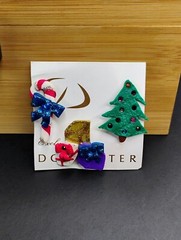 Vintage Doncaster Polymer Clay Christmas Pins