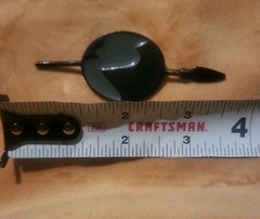 RARE Vintage HATTIE CARNEGIE brooch Pin 1960s-70s MINIMALIST Black Gray Spear?