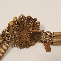 Vintage Signed Jonne Necklace House of Schrager Haskell Style Gold Tone 23″ Long