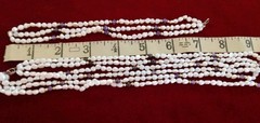 5pc Necklace Lot Enamel Acrylic Metal Rice Pearls Multi Strand Pastel Art Beads