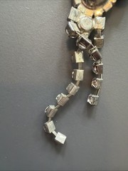Vintage Statement Drop Clear Crystal Rhinestone Necklace