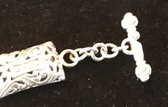 Vintage SU Thailand Sterling Silver 925 Bali Style Link Bracelet 6.5″-7.”