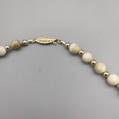 Boho Chic Jasper Genuine Stone Polished Bead Graduated Necklace 19″ Vintage