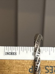 55. Vintage 925 Sterling Trinidad Cone end Twist Cuff bracelet 30.4g. 6 3/4′
