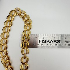 Vintage Napier Gold Tone Choker Link Chain Necklace Pat Number Mint