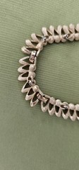 Vintage Crown Trifari Necklace Blue rhinestones Gold Tone Rare Beautiful