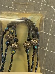 VINTAGE WALGREENS ARTISAN BEADED EYEGLASS 25″ CHAIN NECKLACE–NEW
