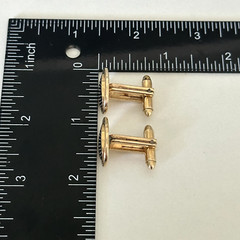 Vintage Hadley USA 12K Yellow Gold Filled Oval Bullet Back Cufflinks
