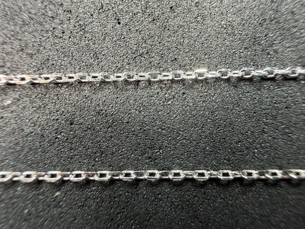 1.03g Vintage Sterling Silver 925 Adjustable Chain Link Necklace 18 in M