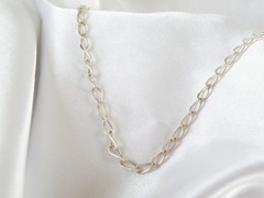 Vintage Italy Sterling Silver 925 Paperclip Rolo Chain Link Necklace 24″