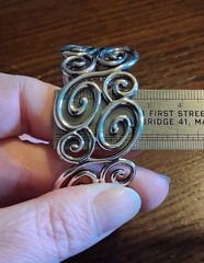 Vintage Sterling Ross Simons Swirl Scroll Cuff Bracelet 31g See Pics/Description