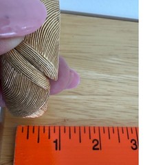 MONET Original Vintage Signed Designer MCM Modern Brush Gold Cuff Bracelet