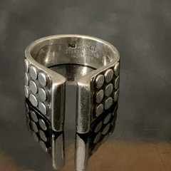 RARE 1968 VINTAGE MODERNIST ANNA GRETA EKER NORWAY STERLING SILVER “KNOT” RING