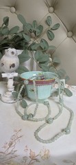 Vintage Jadeite Jade Endless Bead Necklace 35” Celadon Estate Hand Strung