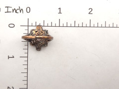 Vintage Sterling 925 Gemstone Morganite White Topaz Rose Gold Plated Ring s10