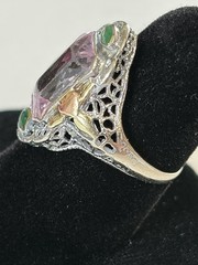 Antique 1920’s-1930’s Ladies 14K White Gold Art Deco Beautiful Filigree Ring-Sz6