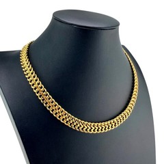 Vintage Monet Herringbone Classic Old Money Chic Gold Tone 17″ Chain Necklace
