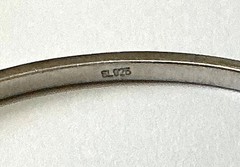 VINTAGE 925 STERLING SILVER & RHINESTONE BRACELET SIGNED SL 10.41 GRAMS 6-42