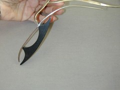 Fantastic Mid Century Modern Sterling Ebony Sculptural Mobile Necklace STATEMENT