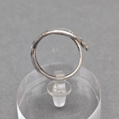 Vintage Oneida Silver Plated Bypass Spoon Ring Size 4.5 Floral Upcycled Flatware