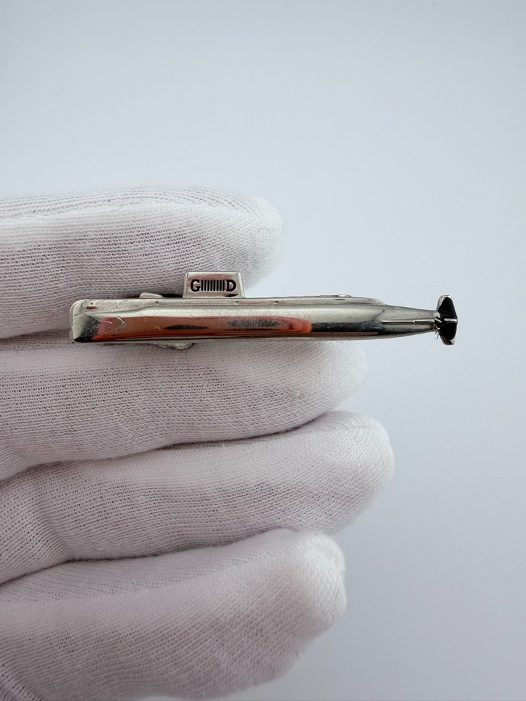General Dynamics Silver Tone Submarine Tie Clip by Balfour