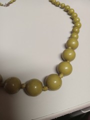 17 Inches Butterscotch Bakelite Beaded necklace Long Tested