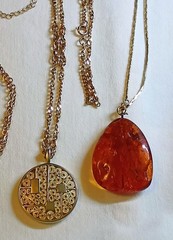 Vintage 7 Designer Signed Necklace Pendant Lot Monet Sarah Coventry Set Napier