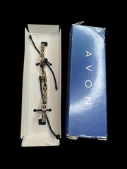 Vintage Avon 2003 Sparkle Tennis Bracelet Watch Gold Tone NIB