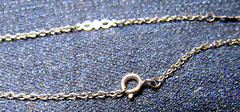 Agate Stone Set in Silver Tone Metal Pendant on 18″ Chain