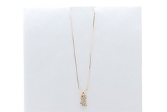 Yves Saint Laurent Vintage YSL Rhinestone Pendant Necklace Gold Tone Adjustable