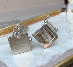 Vintage STANHOPE LENS Statue Liberty NY STERLING CHARMS Wells USA Views Legible