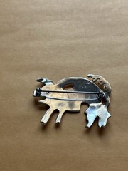Vintage Mexican Sterling Silver Pig Pin Brooch 9.6 Grams