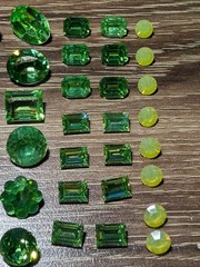 Uranium Glass Rhinestone Lot