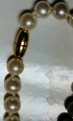 2 VINTAGE FAUX PEARL ROUND BEAD STRAND NECKLACES -16″