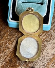 Antique Vintage Victorian 14k 15k Gold Locket Diamonds Monogrammed *As Is* 10 g