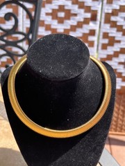 RARE Vintage Stretchable Golden Tone Monet Necklace choker