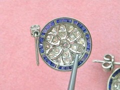 Art Deco Lab Created Diamond Bridle Wedding Gift Earring 14K White Gold Finish