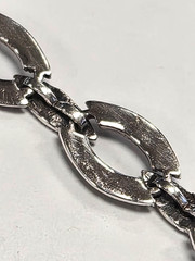 Vintage Signed FAS 925 Sterling Silver & Marcasite Cable Design Link 7″ Bracelet