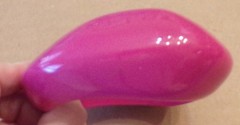 LARGE Vintage Lucite Acrylic Plastic Pink Bangle Bracelet Asymmetrical HEAVY