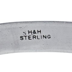 Vintage H&H Sterling Silver 925 | Semper Fidelis Marine Cuff Bracelet | 6.5″