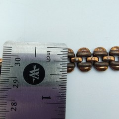 Vintage Copper Link Bracelet Mid-Century Modern Brutalist Boho Statement