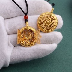 Chinese Vintage Hollowed Out Lucky Pendant Bird Necklace Jewelry With Rope Gift