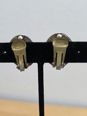 Antiqur Qing Dynasty China Export Jaditte Sterling Earrings